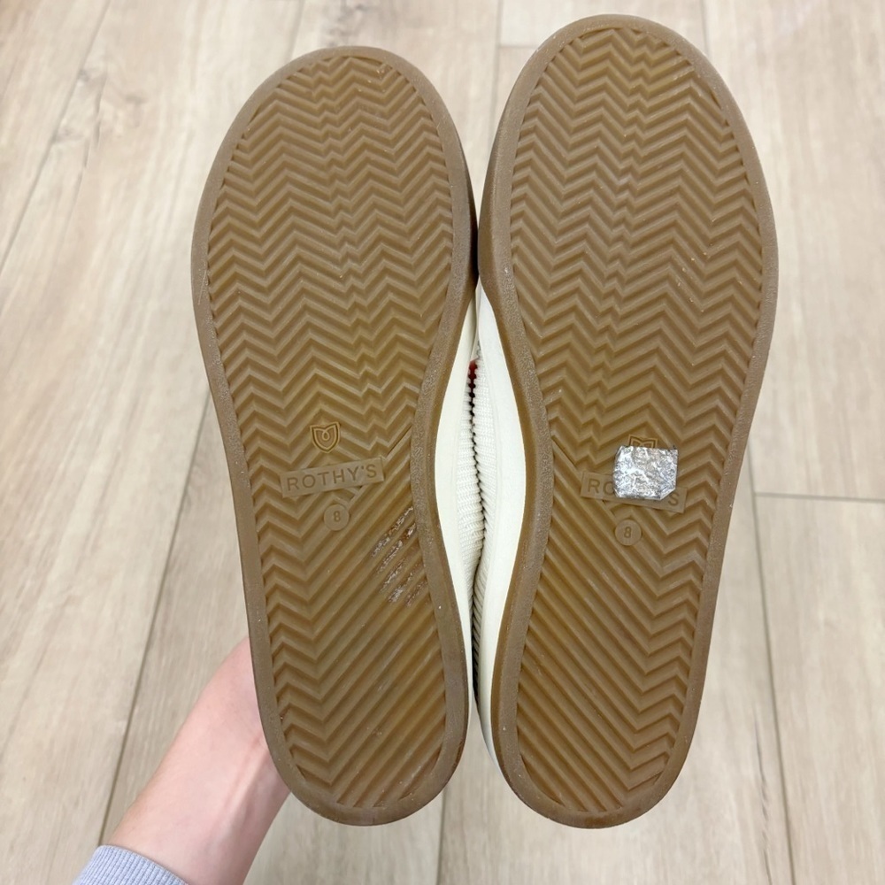 Rothy’s The Lace Up Low Top Sneakers in Vanilla Size 8 - Picture 10 of 14
